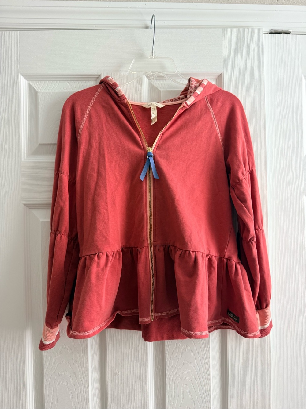 Matilda Jane Mauve Zip Hoodie Peplum Jacket